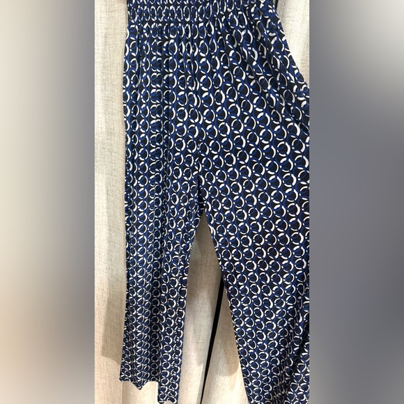 Enfocus Studio Navy and White Geometric Jumpsuit - Picture 2 of 6